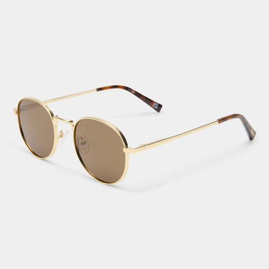 Le Specs Lost Legacy in Gold Brown Mono