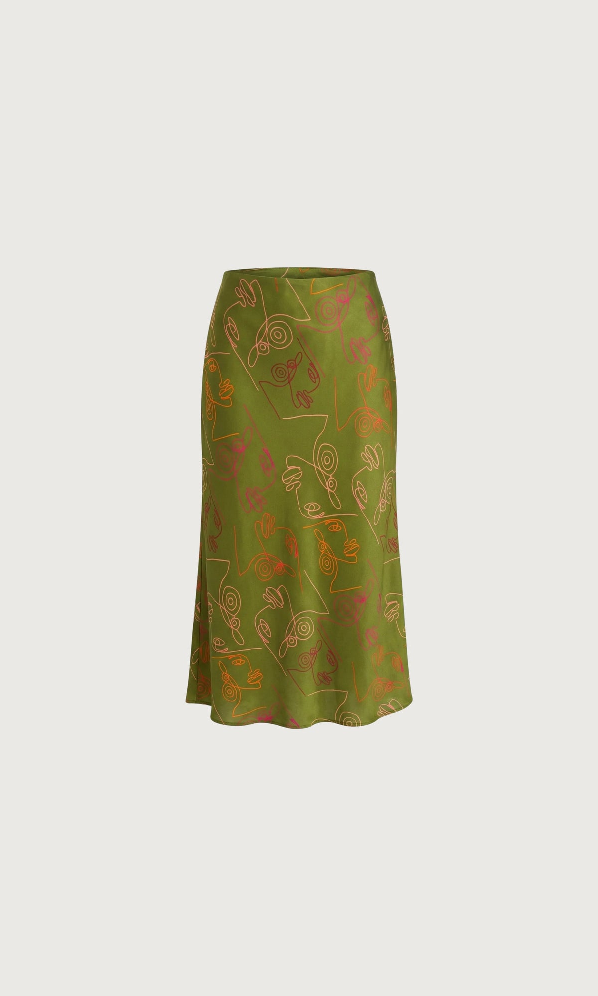Liandra Bias Midi Skirt in Verdant