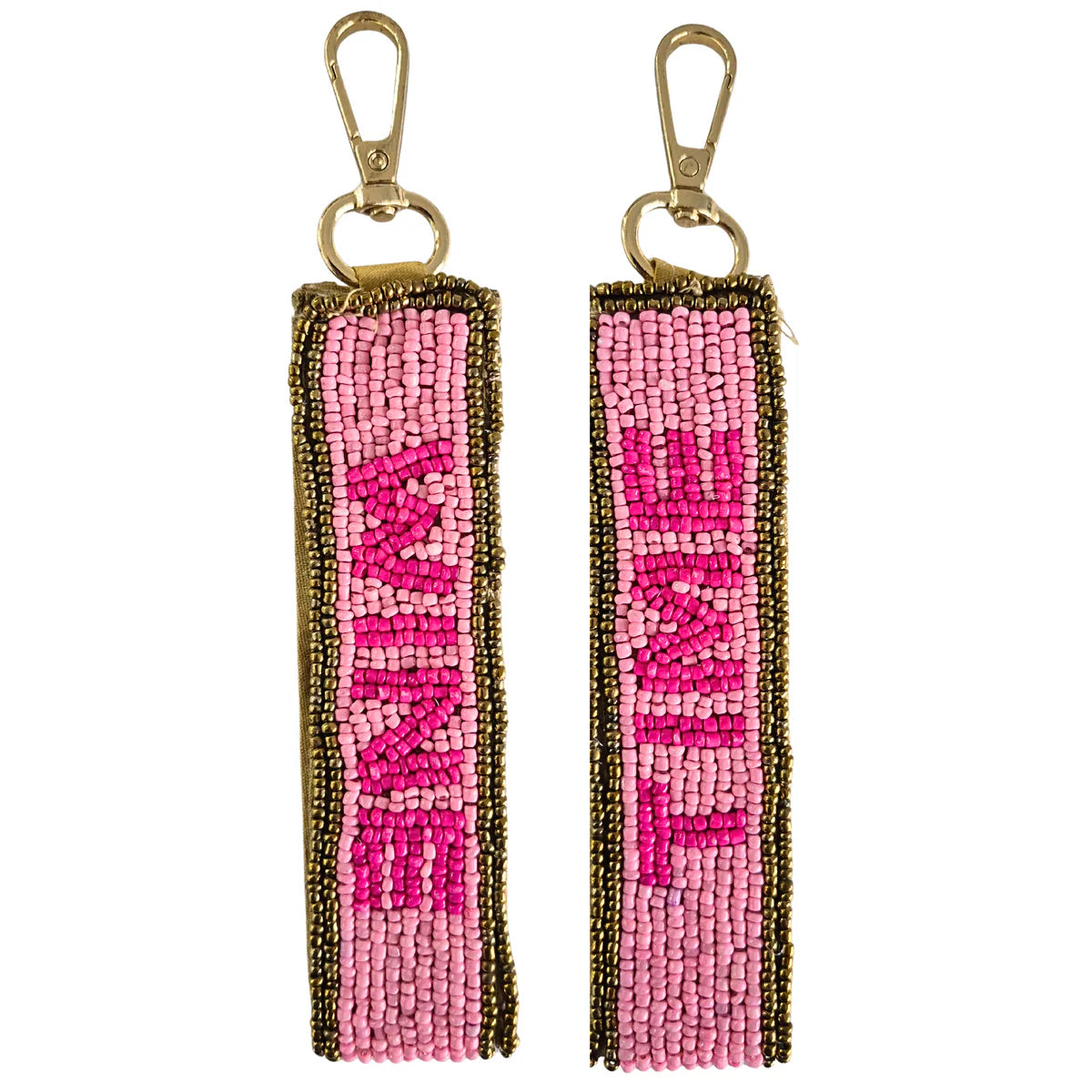 Zoda Accessories Beaded Words Keychain