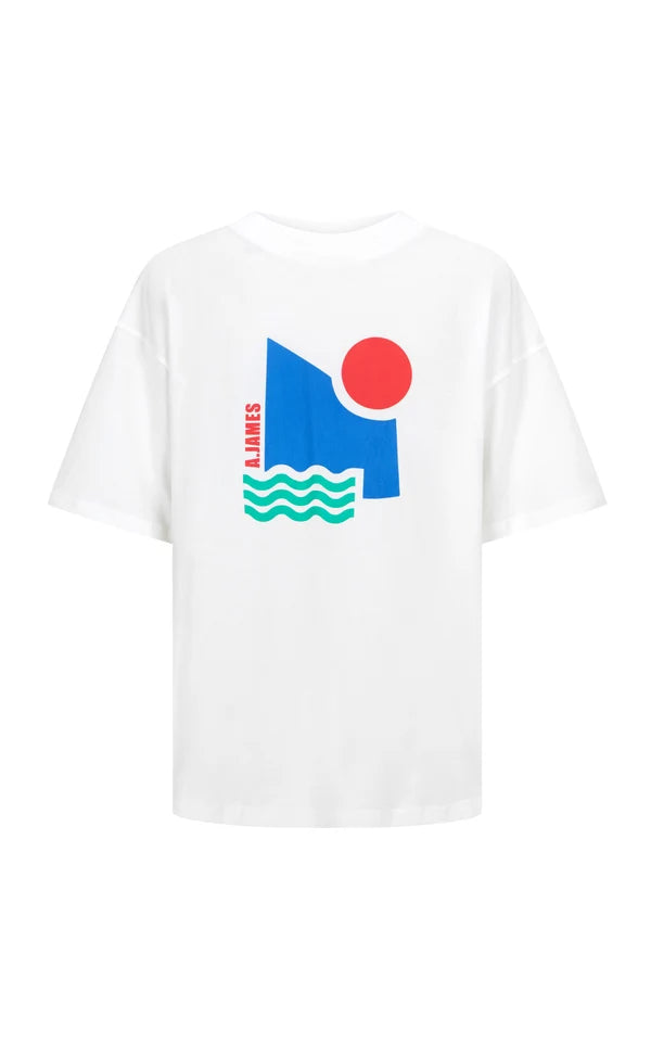 Araminta James Palmera Oversized Sun Tee in Warm White