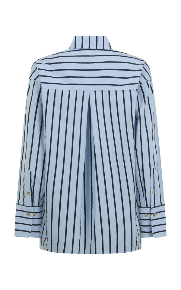 Araminta James AJ Crest Palermo Shirt in Sea Blue