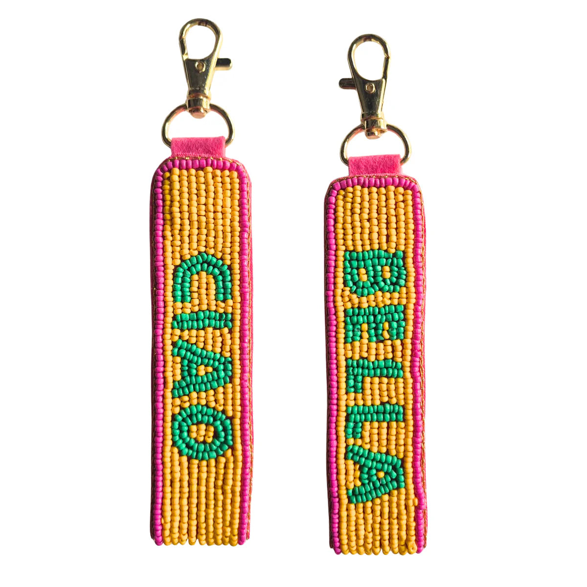 Zoda Accessories Beaded Words Keychain