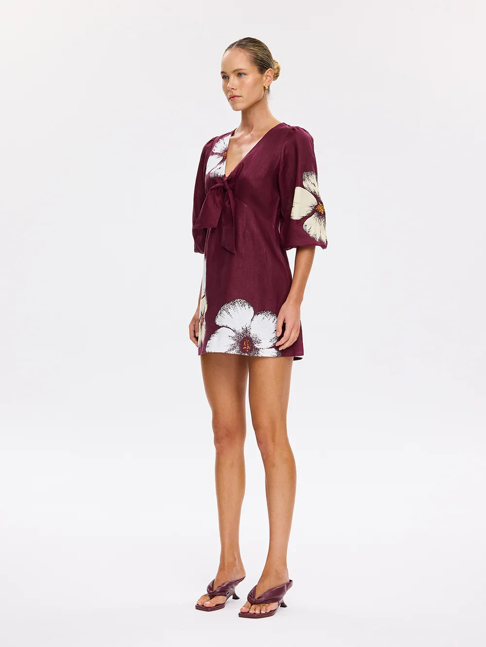 Kivari Brodie Tie Front Mini Dress
