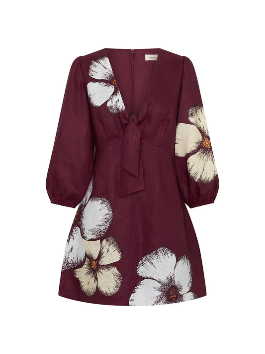 Kivari Brodie Tie Front Mini Dress