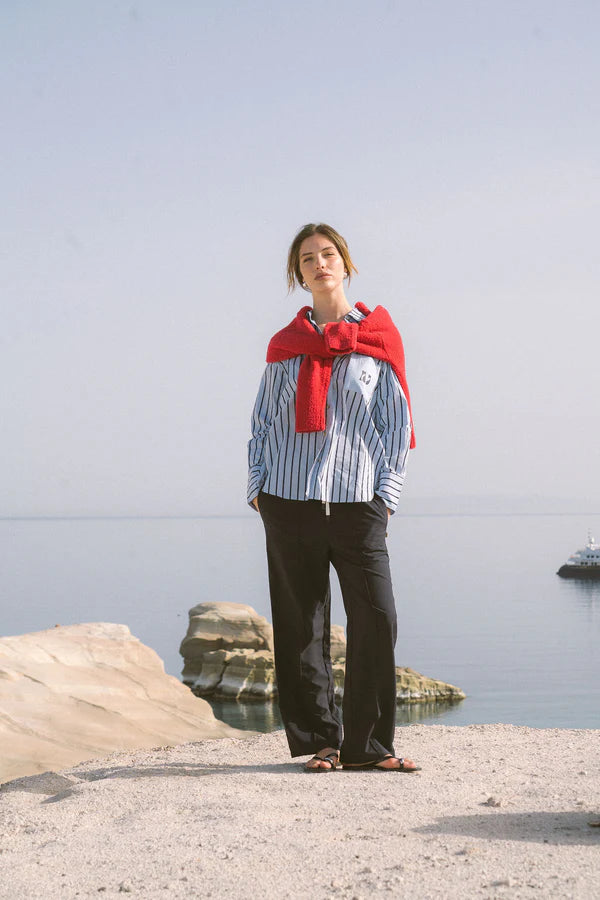 Araminta James Pomodoro Twill Pant in Midnight Navy