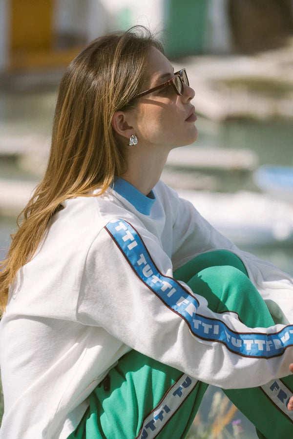 Araminta James Frutti Oversized Long Sleeve Tee in Snow