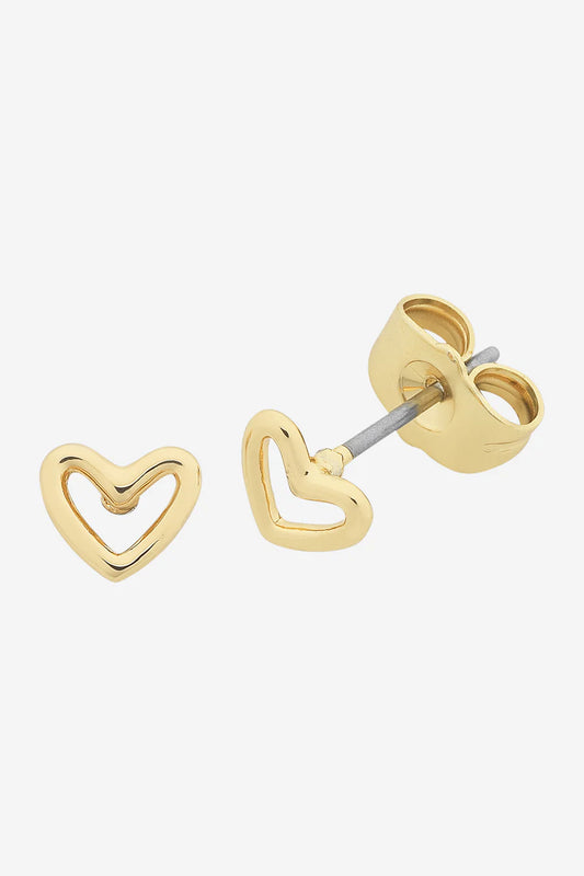 Liberte Petite Heart Earrings - Gold and Silver