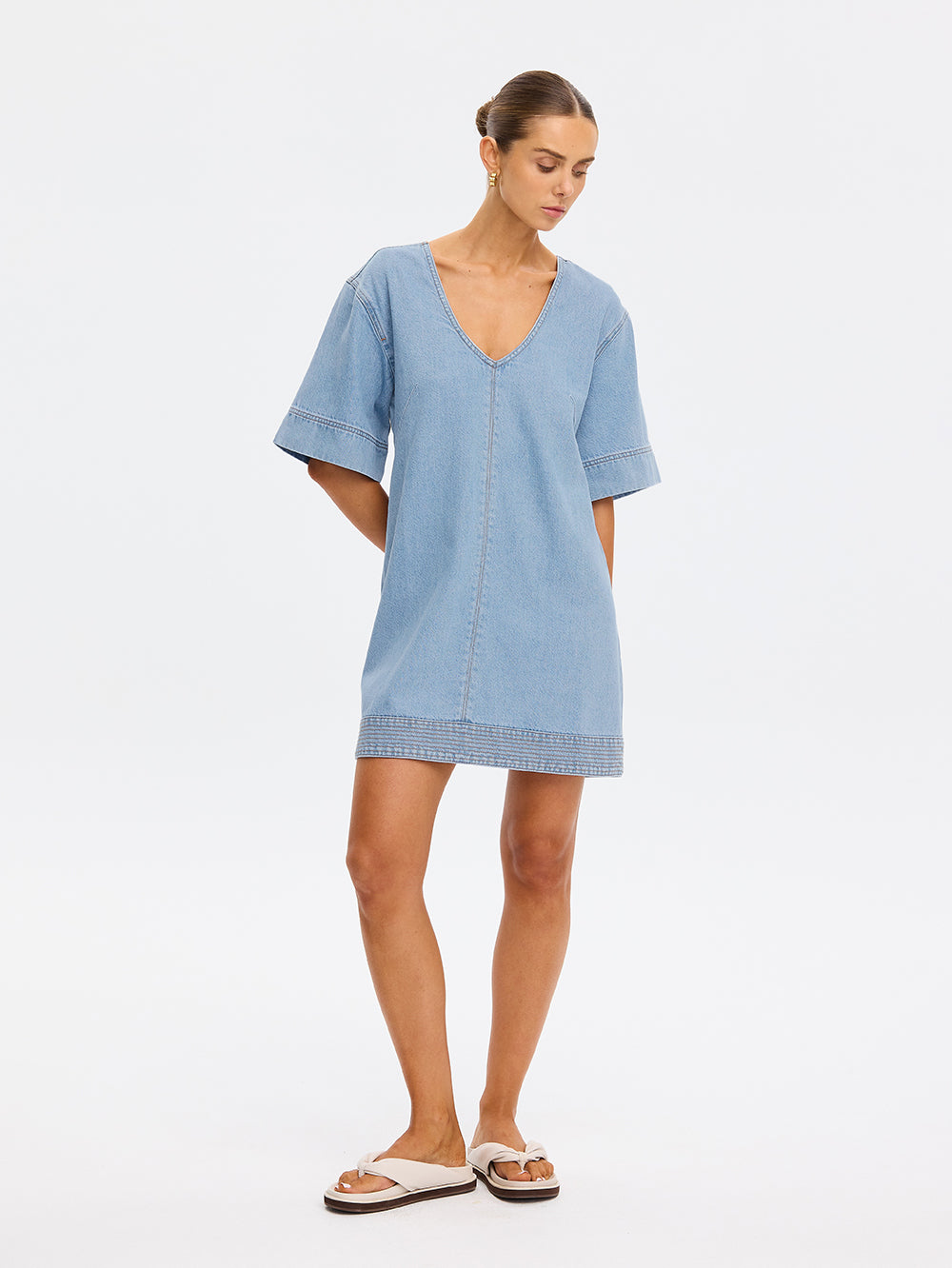 Kivari Emilie Denim Mini Dress