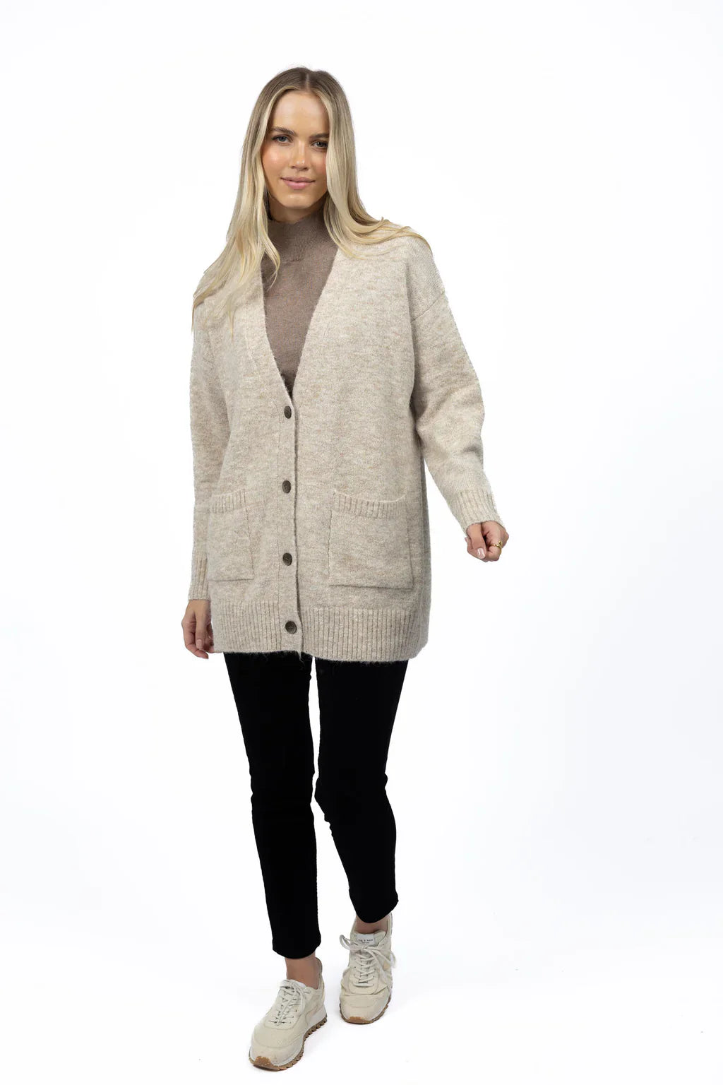 Humidity Lifestyle Lattitude Cardi - Oatmeal