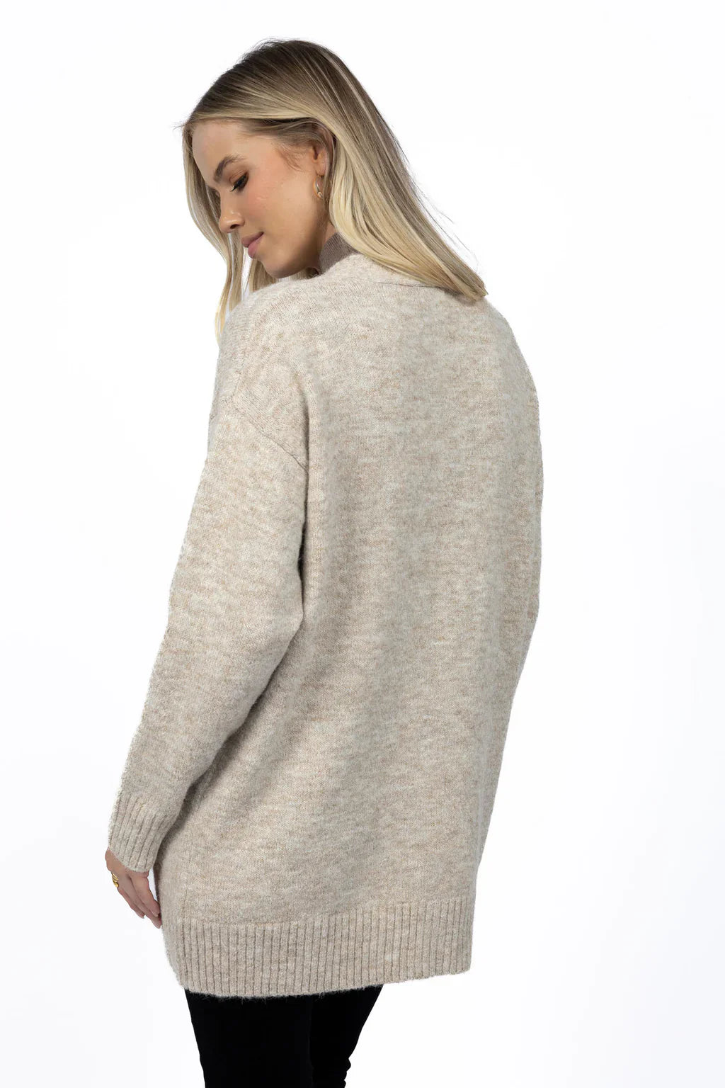 Humidity Lifestyle Lattitude Cardi - Oatmeal