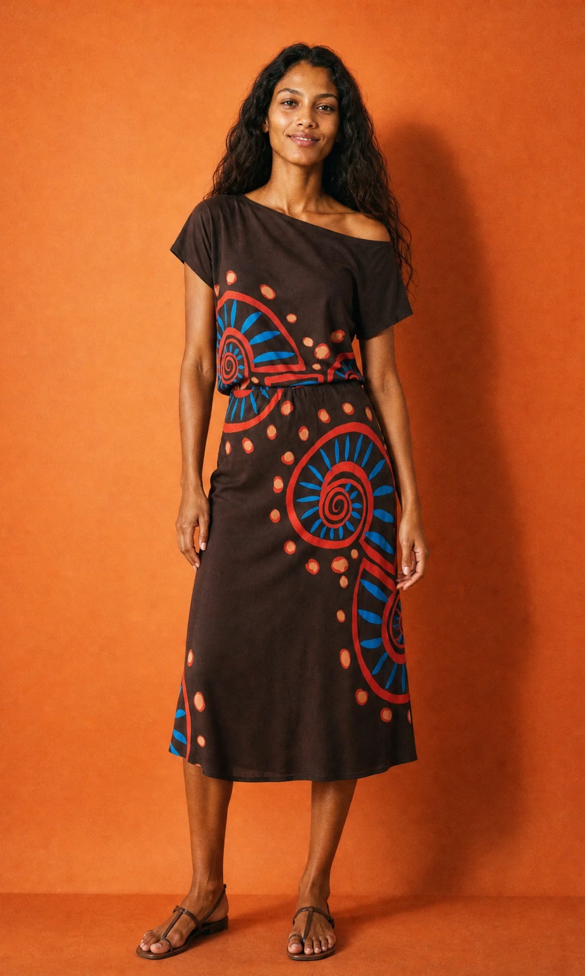 Liandra Bias Midi Skirt in Nautilus