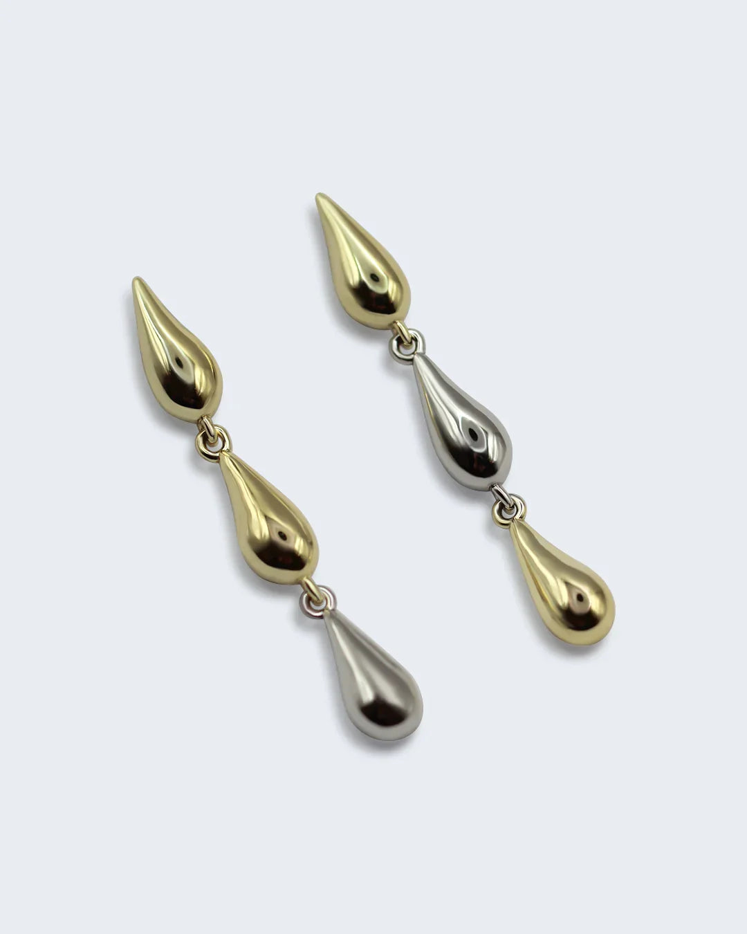 F+H Studios Triple Droplet Stud Earrings