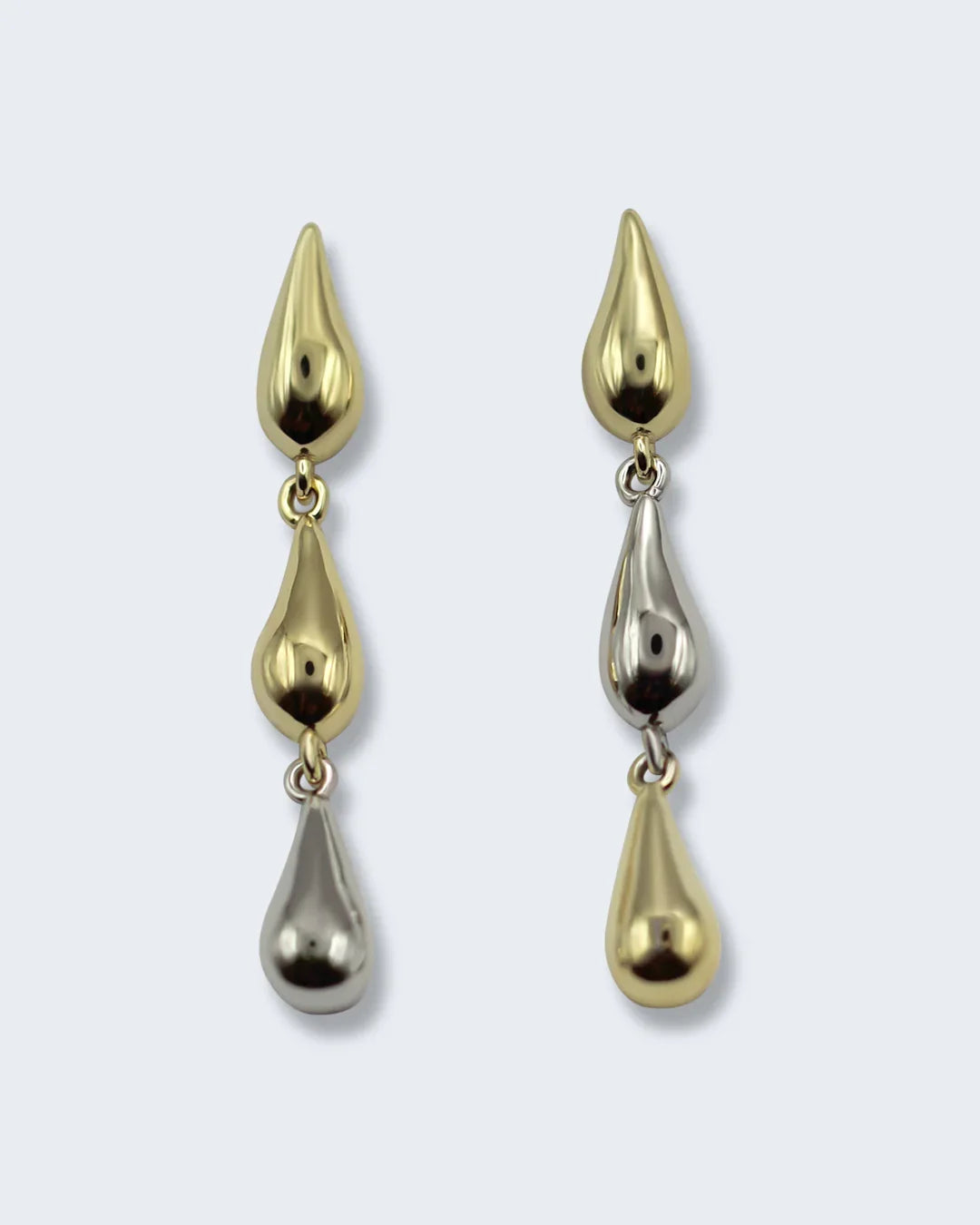 F+H Studios Triple Droplet Stud Earrings