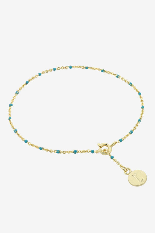 Liberte Heather Gold Aqua Bracelet