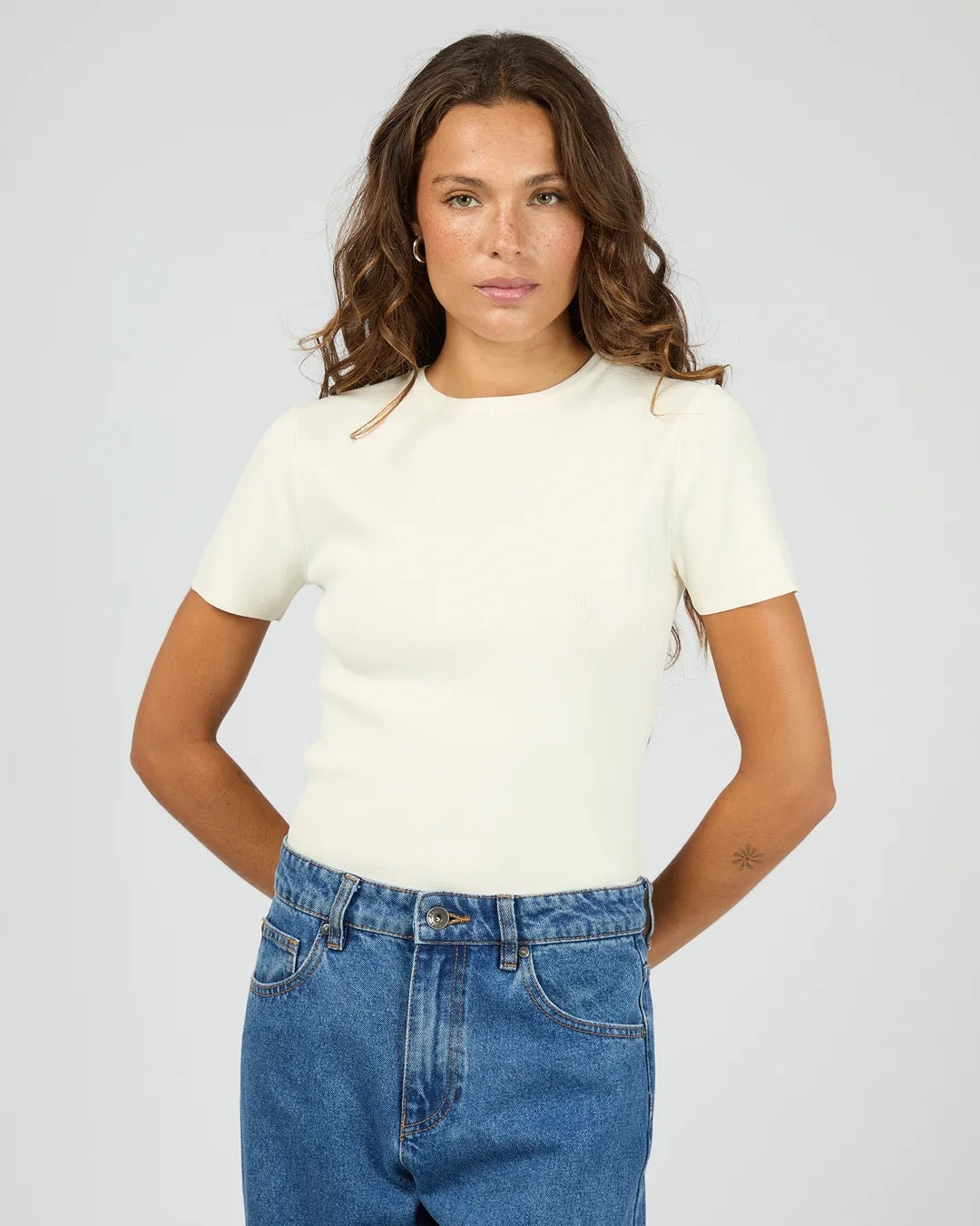 Silent Theory Ollie Knit Tee in White