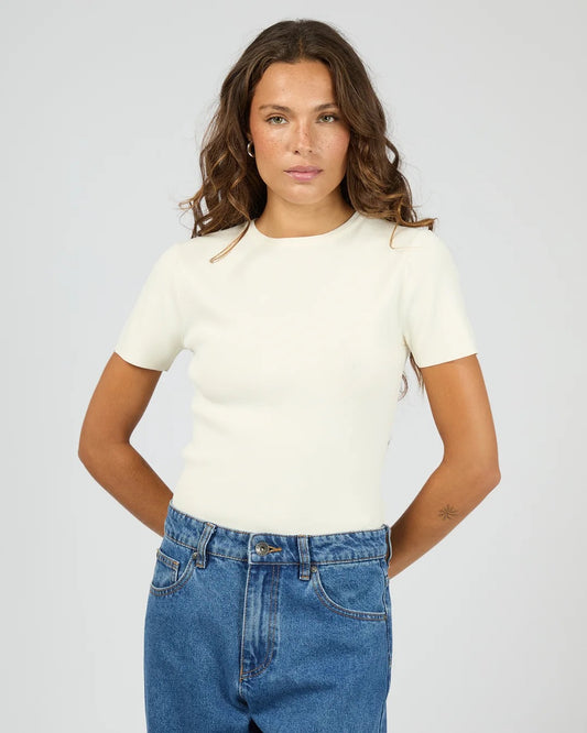 Silent Theory Ollie Knit Tee in White