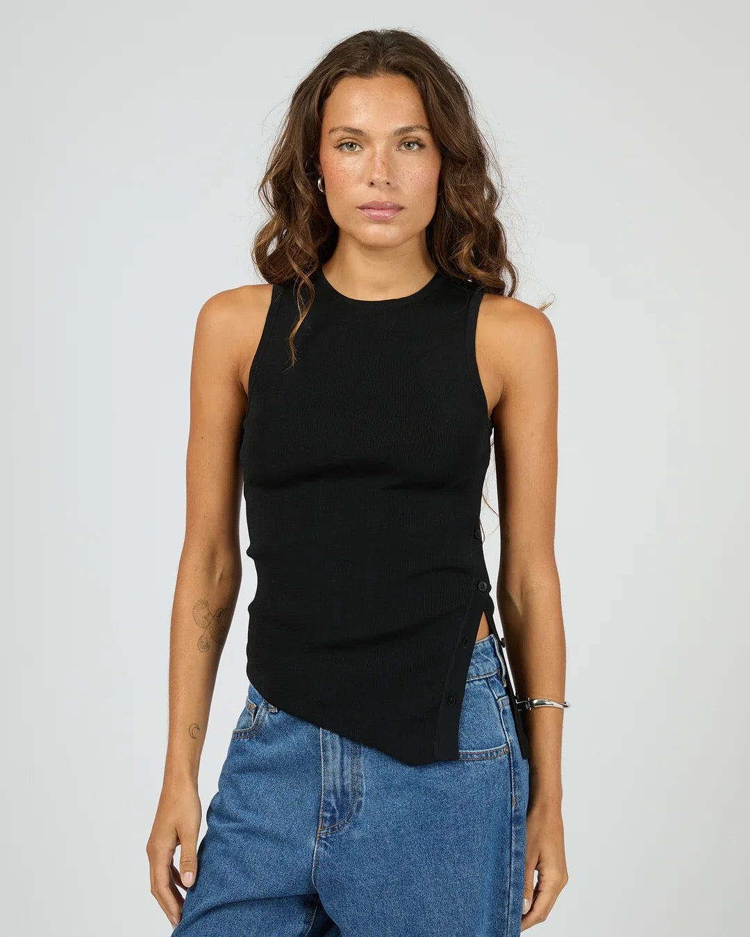 Silent Theory Ollie Button Down Knit Tank