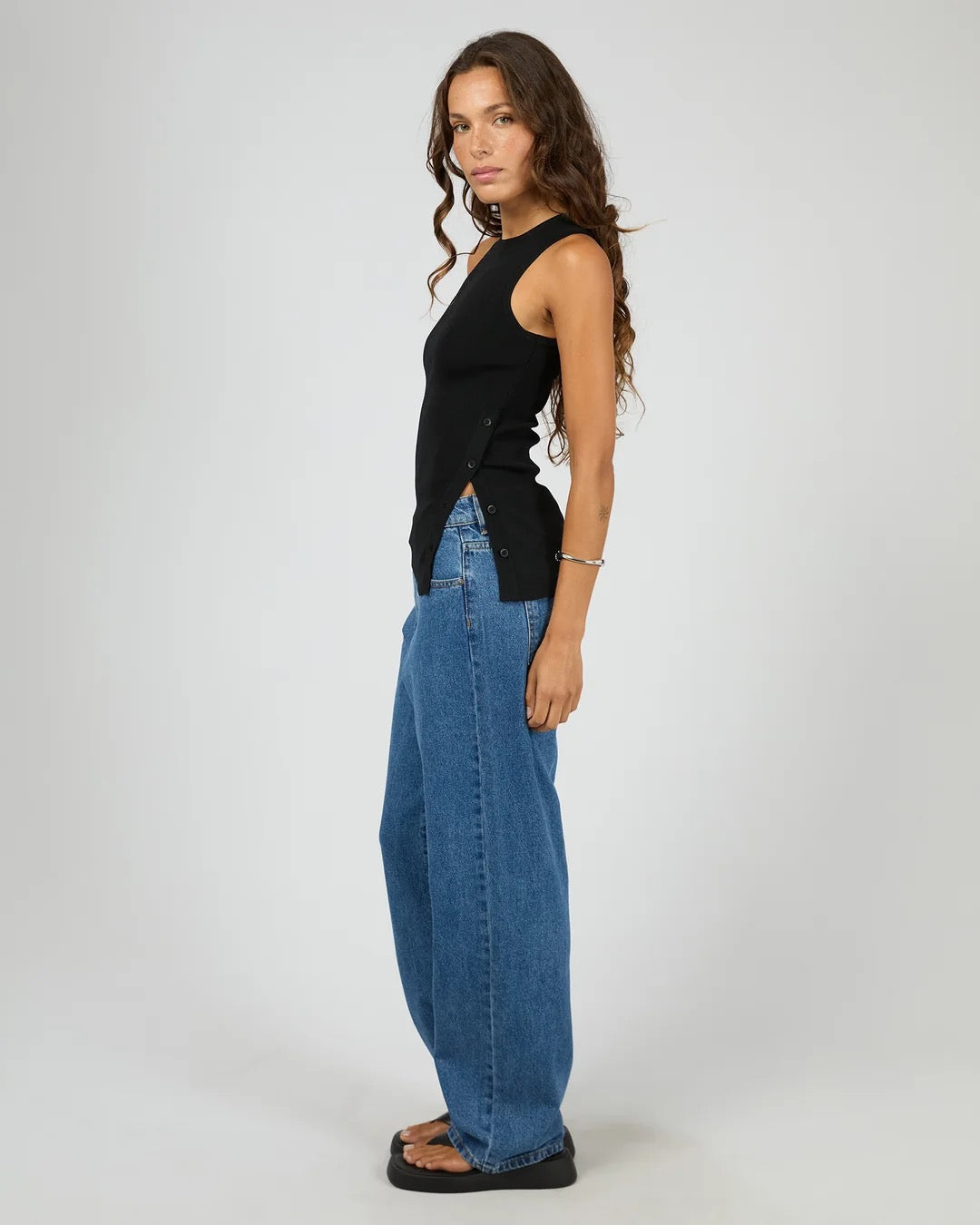 Silent Theory Ollie Button Down Knit Tank