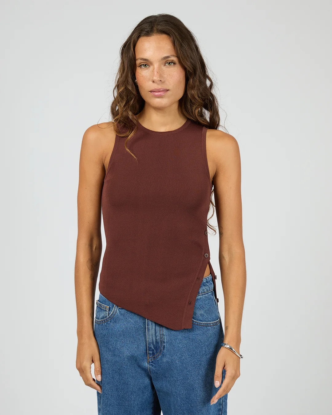 Silent Theory Ollie Button Down Knit Tank