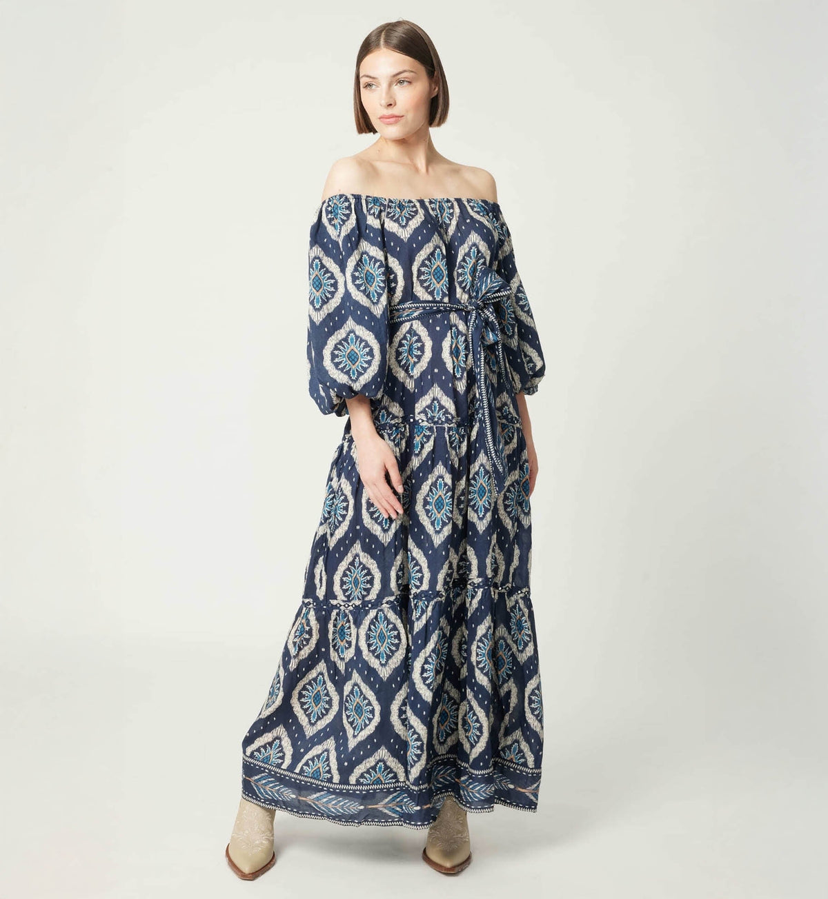 Miss June Lucille Dress in Navy