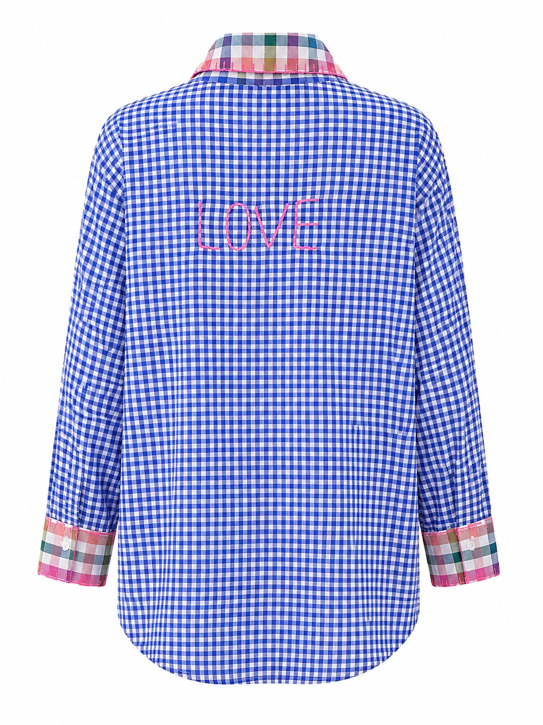 Zoda Rainbow Gingham Embroidered Shirt