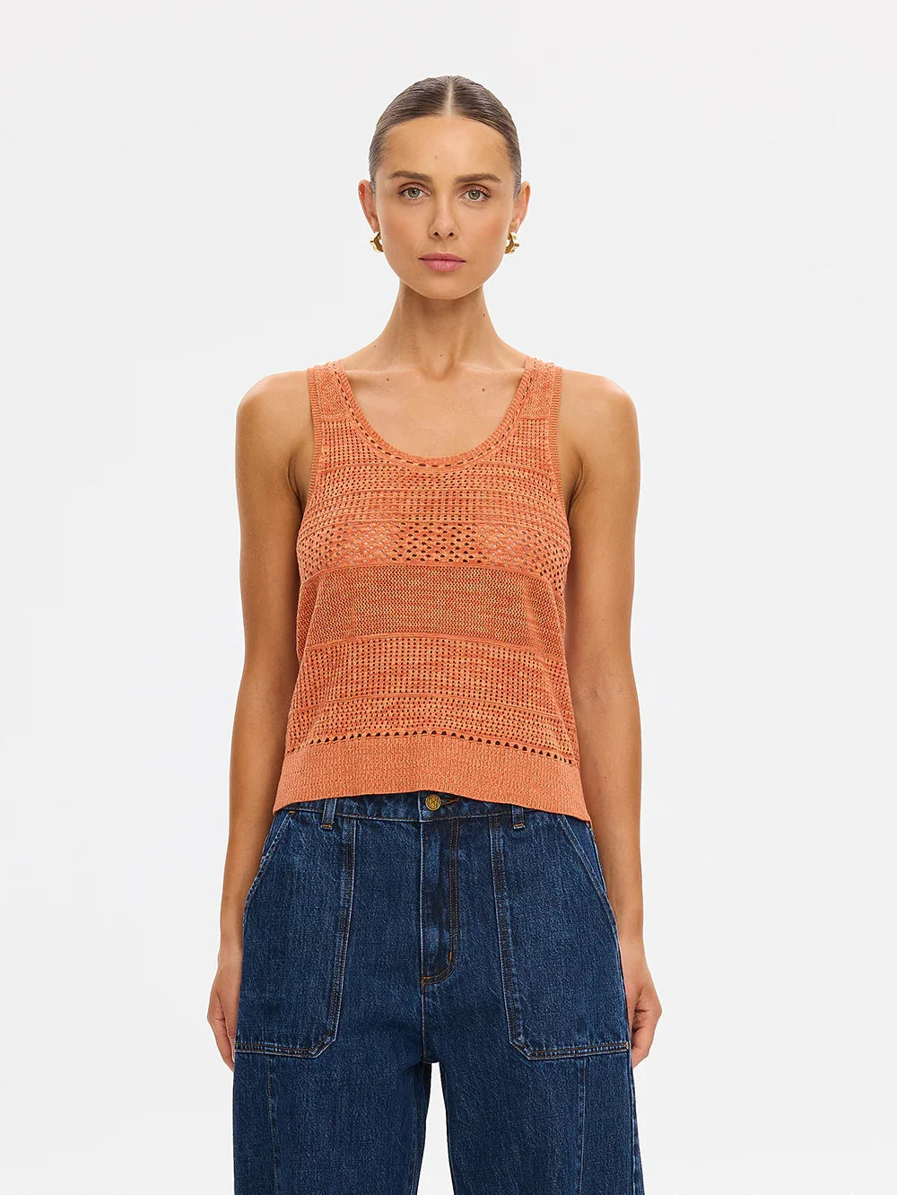 Kivari Jacqui Knit Cami in Rust
