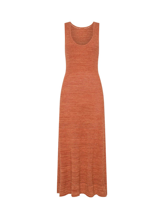 Kivari Jacqui Knit Maxi Dress in Rust