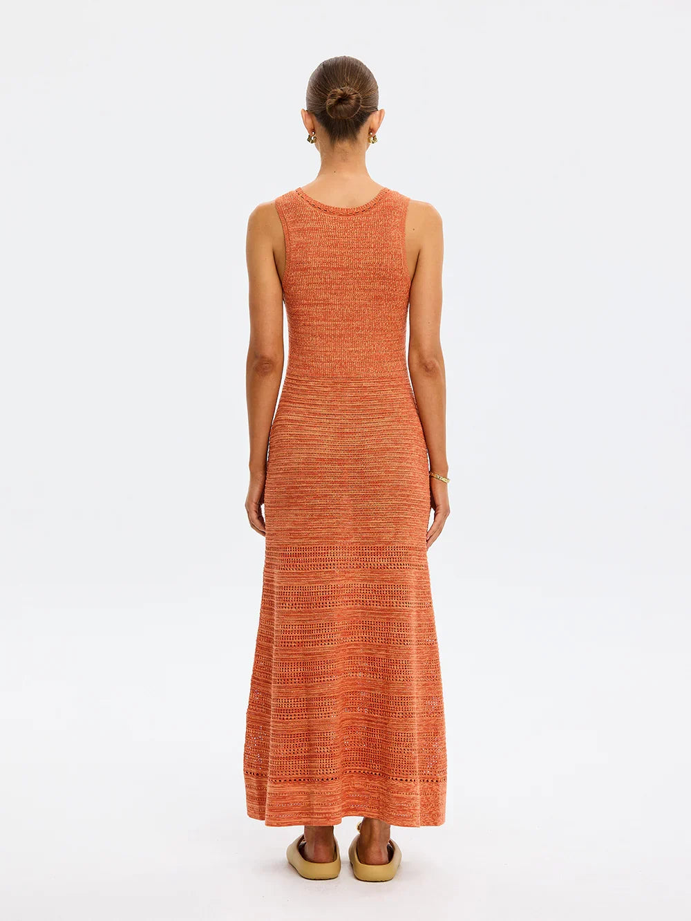 Kivari Jacqui Knit Maxi Dress in Rust