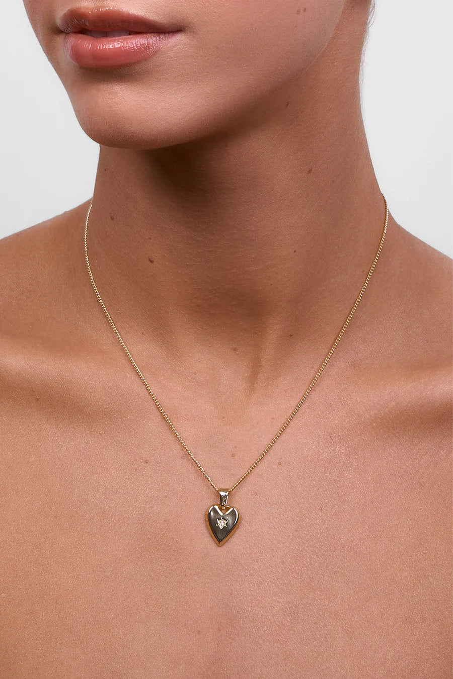 Liberte Stella Gold Heart Crystal Necklace