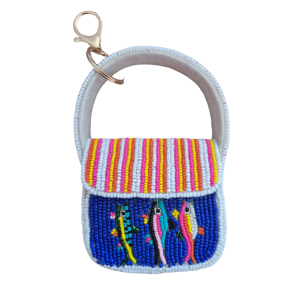 Zoda Accessories Mini Beaded Handbag Keychain