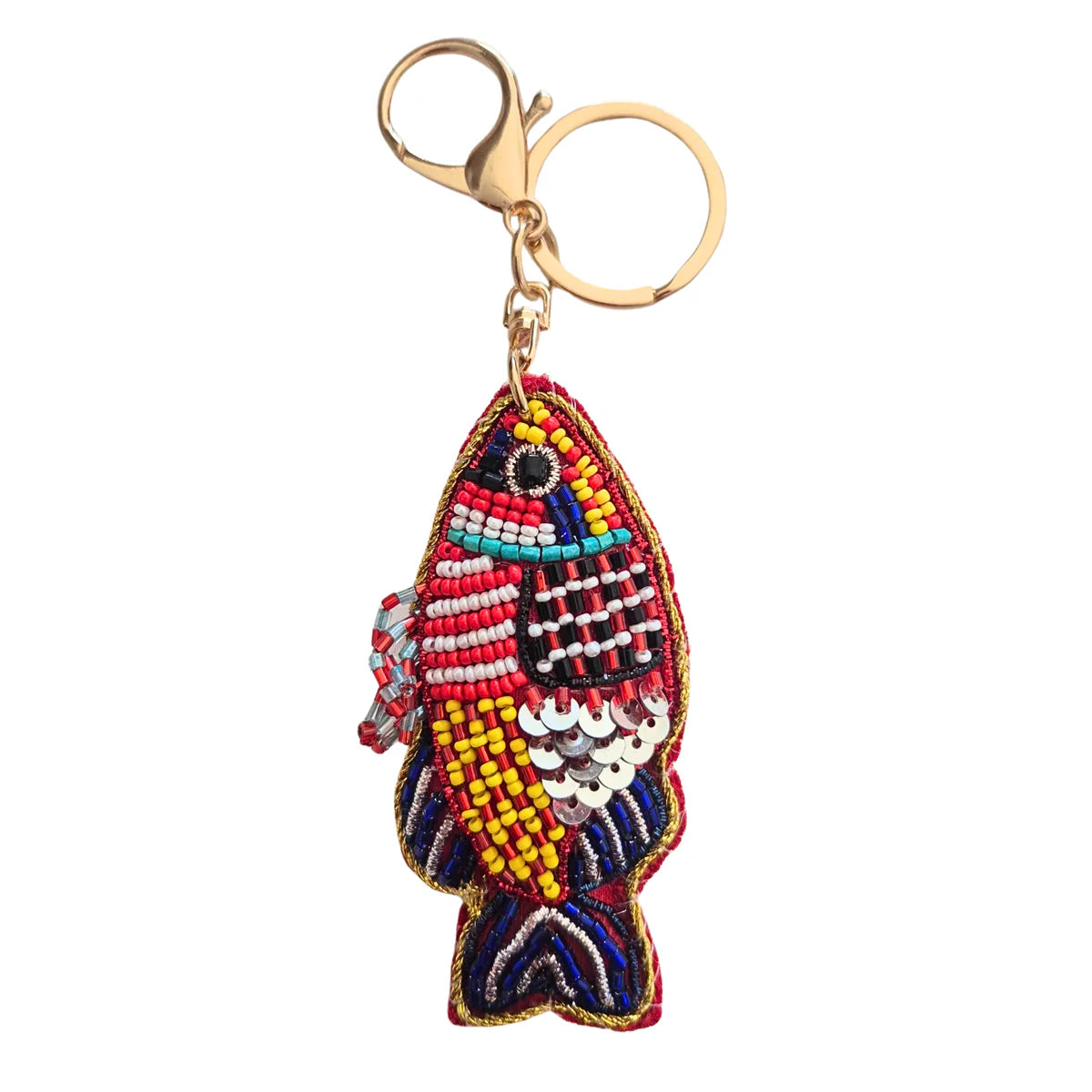 Zoda Accessories Beaded Shape Keychain