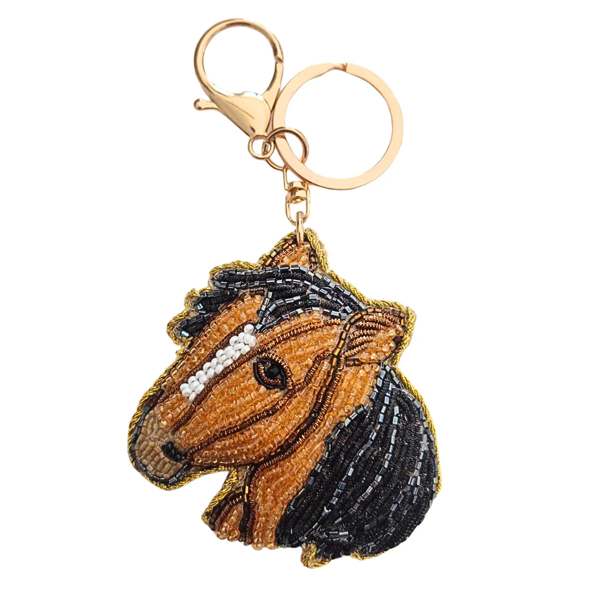 Zoda Accessories Beaded Shape Keychain
