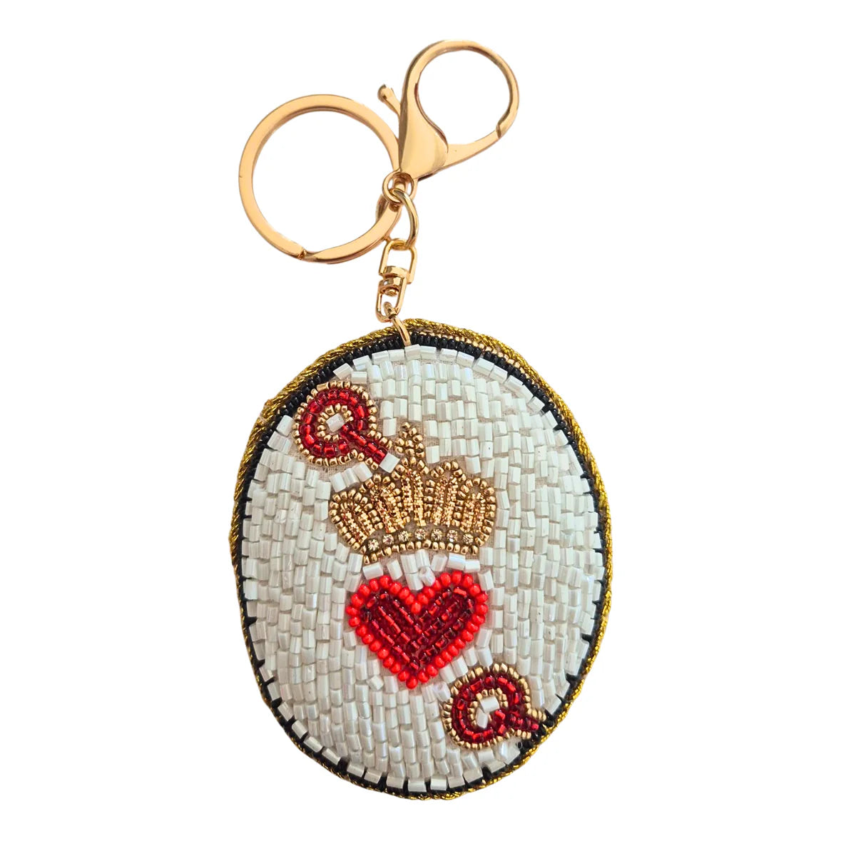 Zoda Accessories Beaded Shape Keychain