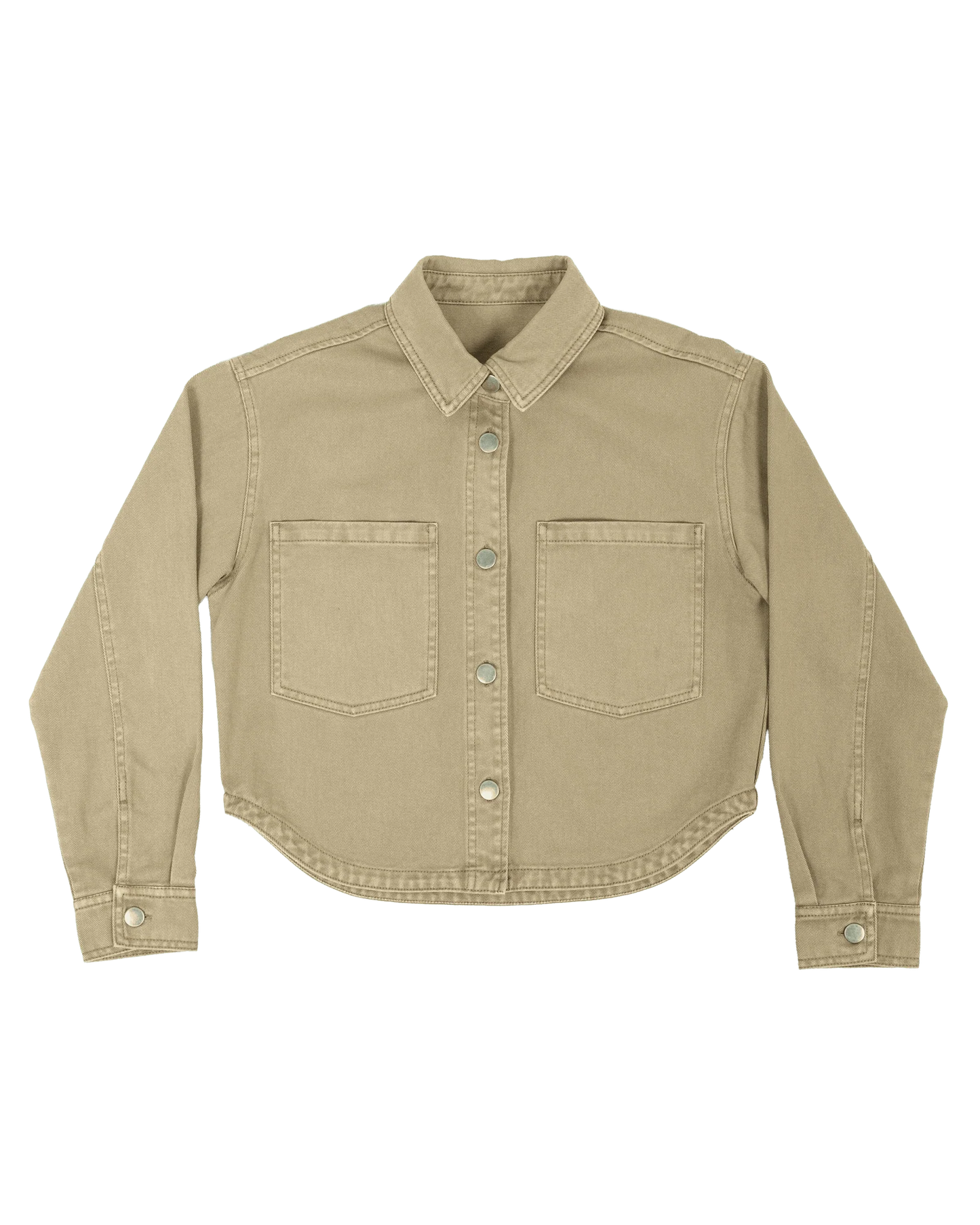 Two Fold Clare Denim Jacket in Olive Denim