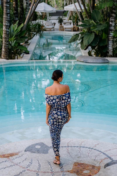 Nassaya Sea Shore Mesh Dress