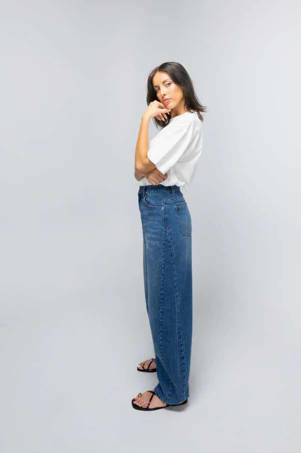 Two Fold Napa Barrel Jean in Deep Vintage Blue