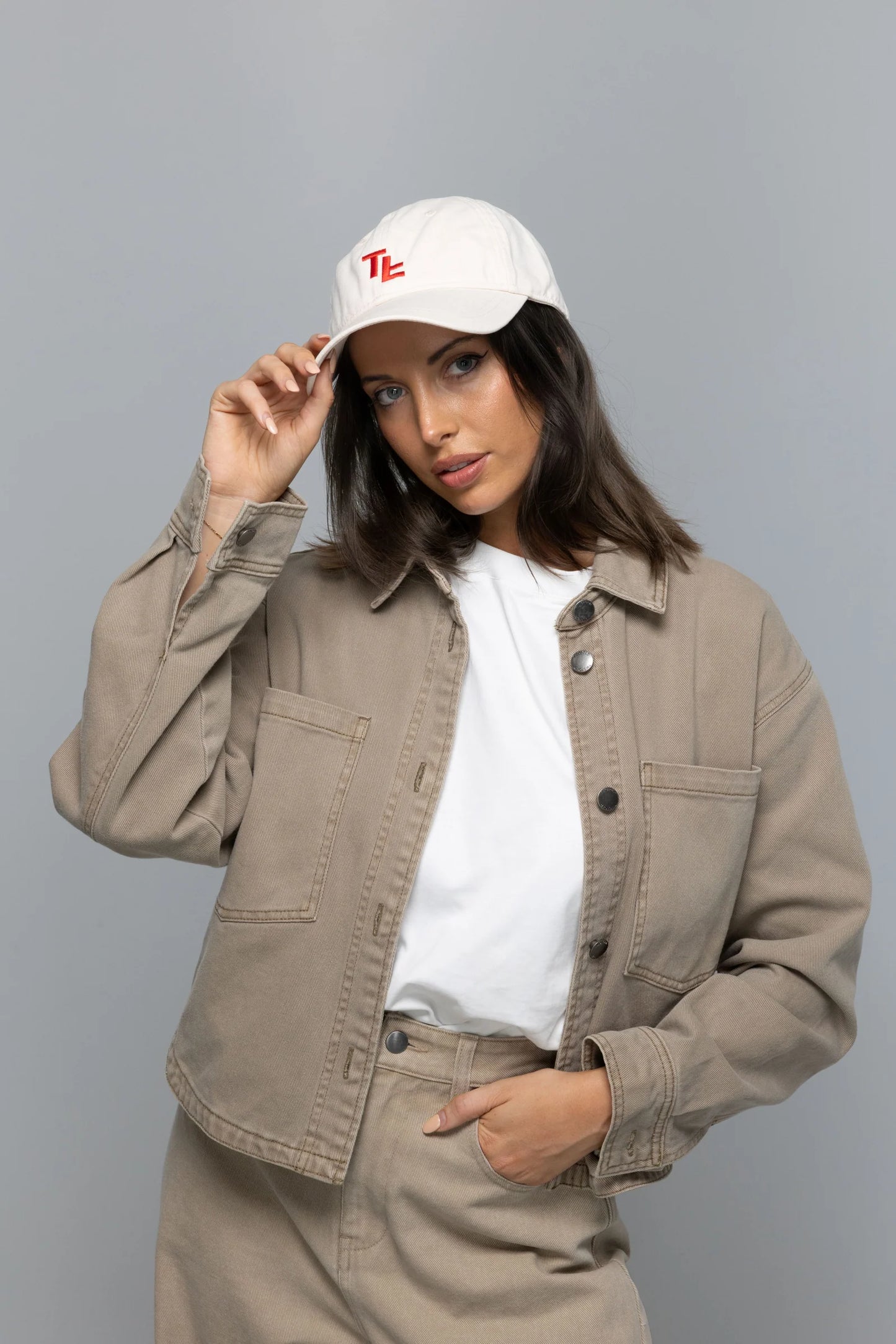 Two Fold Clare Denim Jacket in Olive Denim