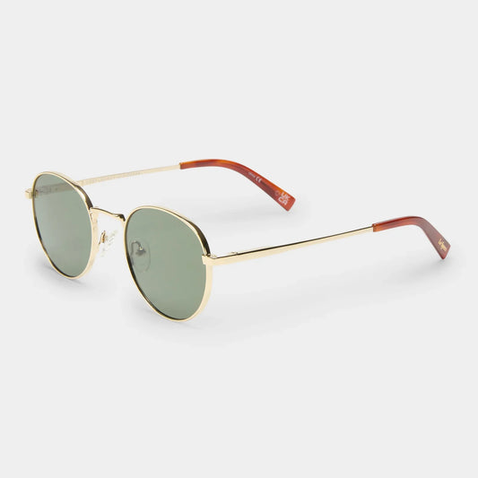 Le Specs Lost Legacy in Gold Green Mono