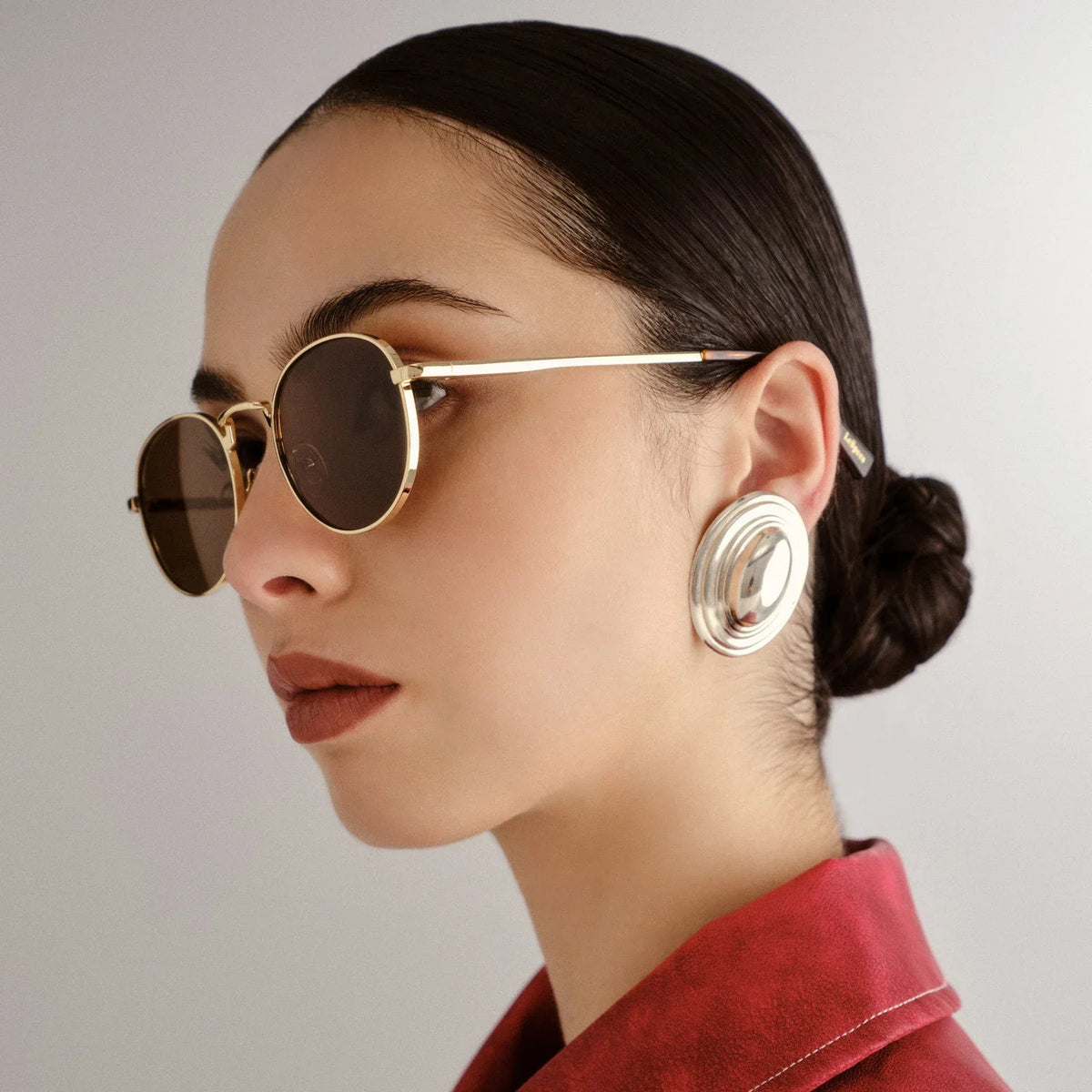 Le Specs Lost Legacy in Gold Brown Mono