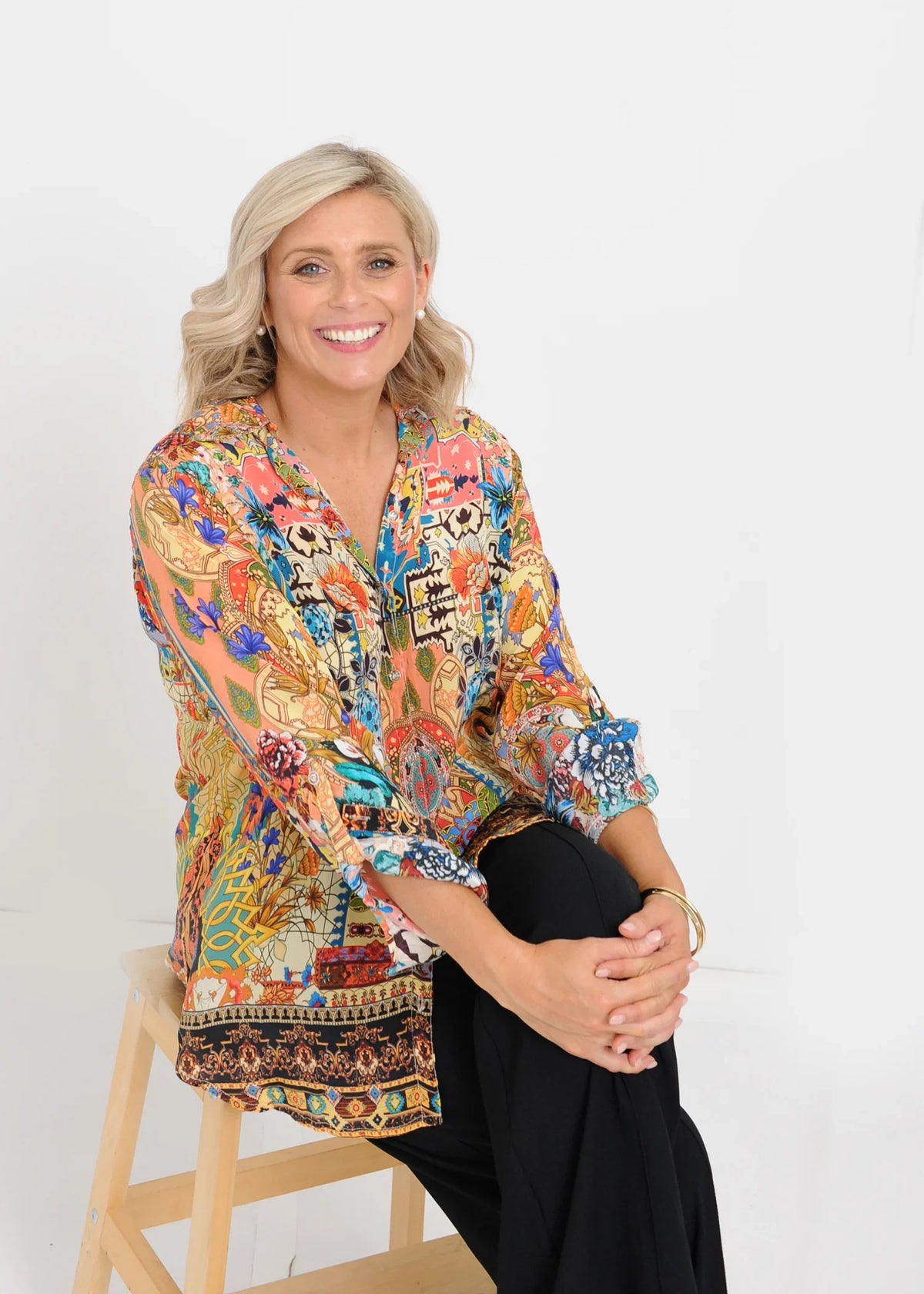 Ivy Pearl Aztec Shirt curated by Ellery & Moss