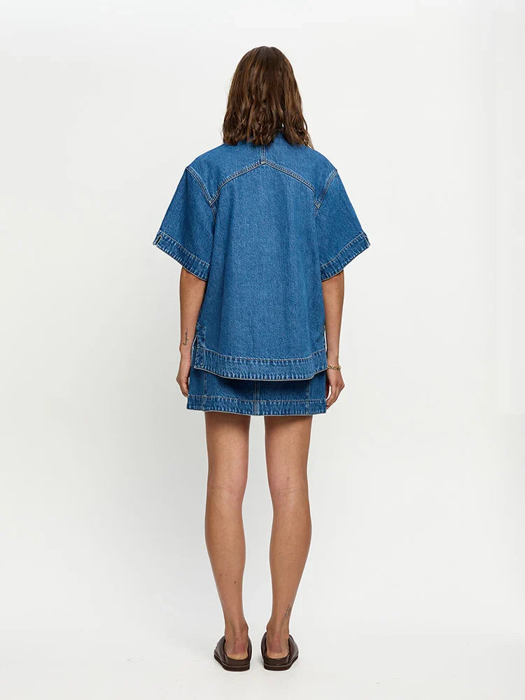 Kivari Marla Denim Shirt curated by Ellery & Moss