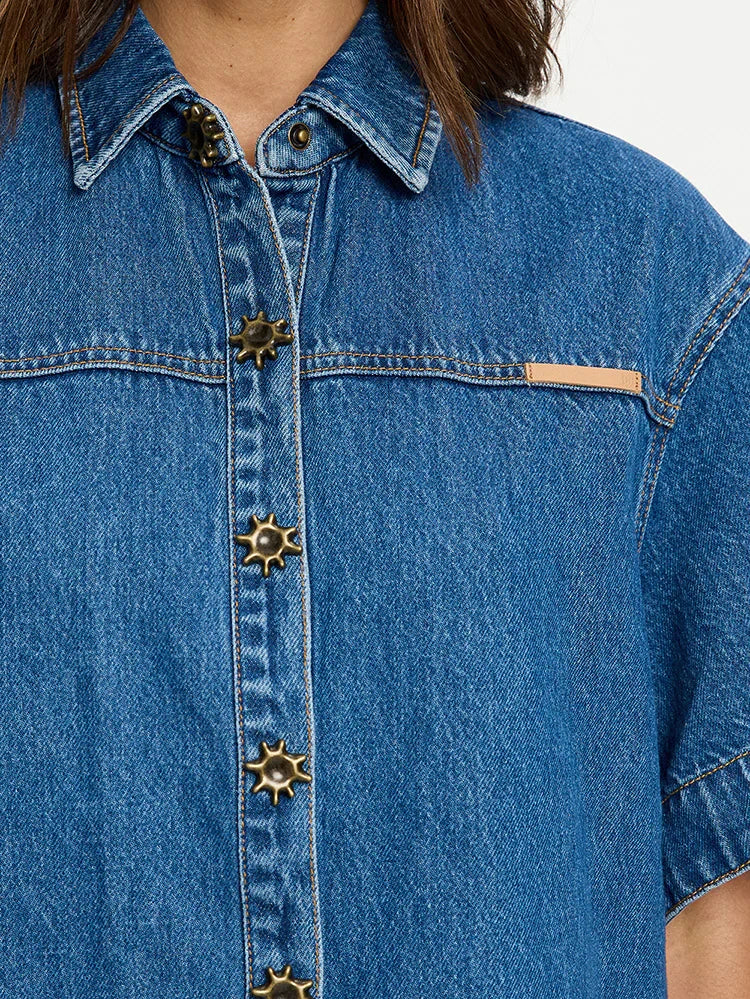 Kivari Marla Denim Shirt curated by Ellery & Moss