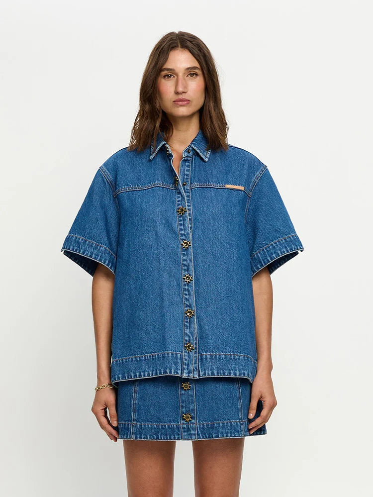 Kivari Marla Denim Shirt curated by Ellery & Moss