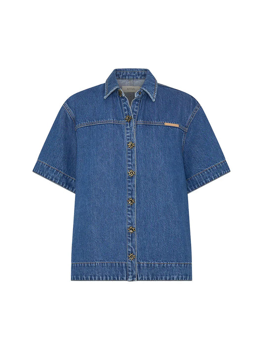 Kivari Marla Denim Shirt curated by Ellery & Moss