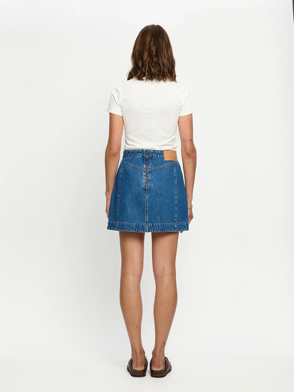 Kivari Shea Denim Skirt curated by Ellery & Moss