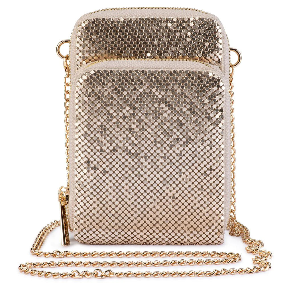 Olga Berg Elton Mesh Cross Body Bag