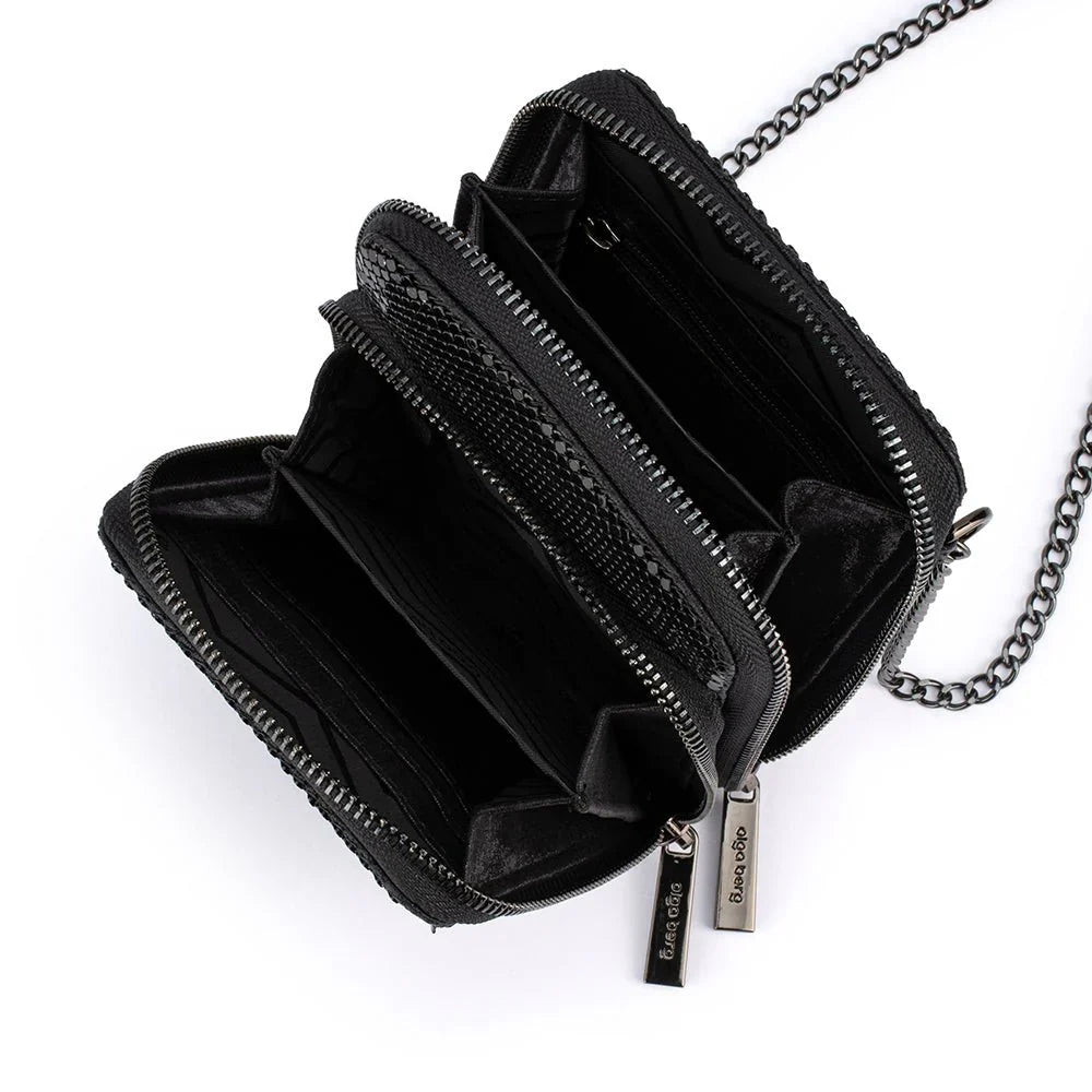 Olga Berg Elton Mesh Cross Body Bag