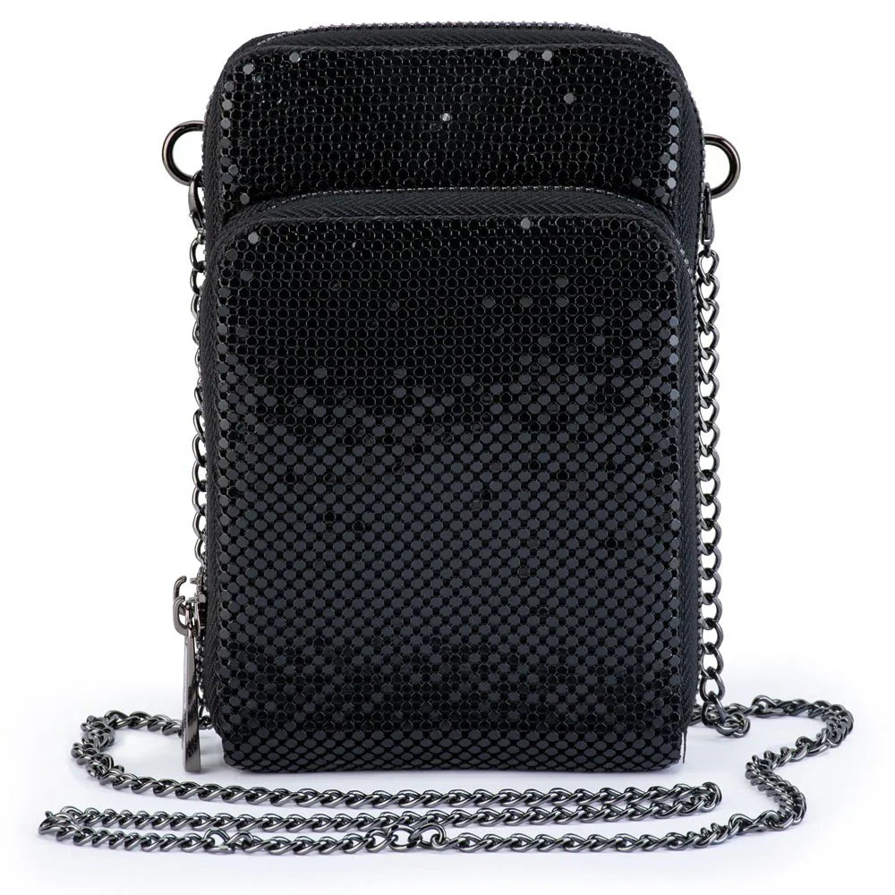 Olga Berg Elton Mesh Cross Body Bag