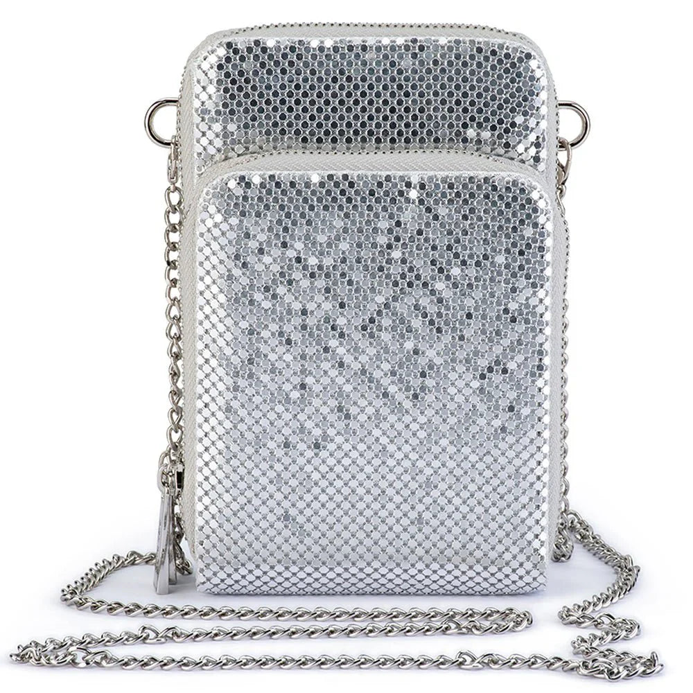 Olga Berg Elton Mesh Cross Body Bag