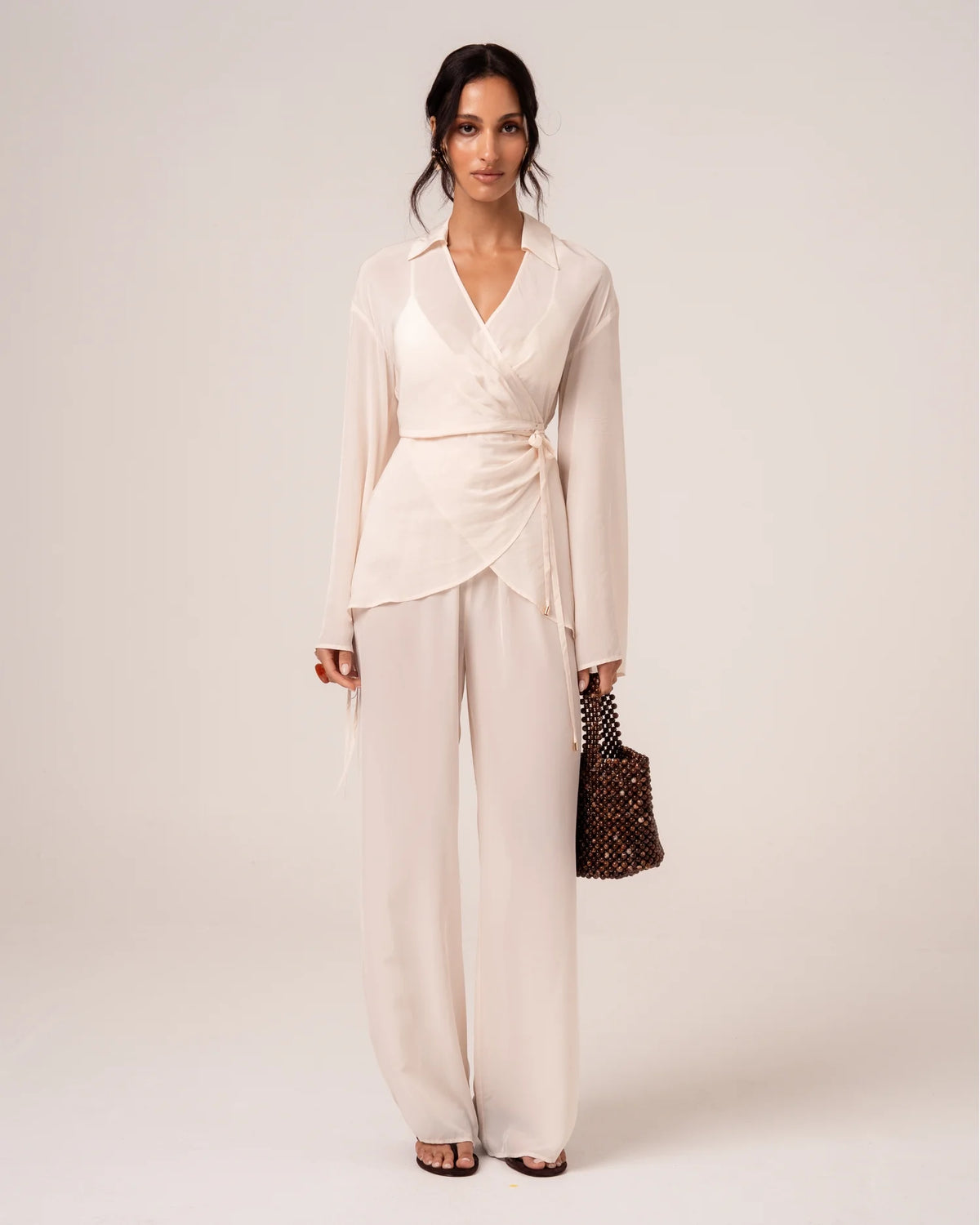 OchreLane Palma Wrap Shirt in Honeymoon